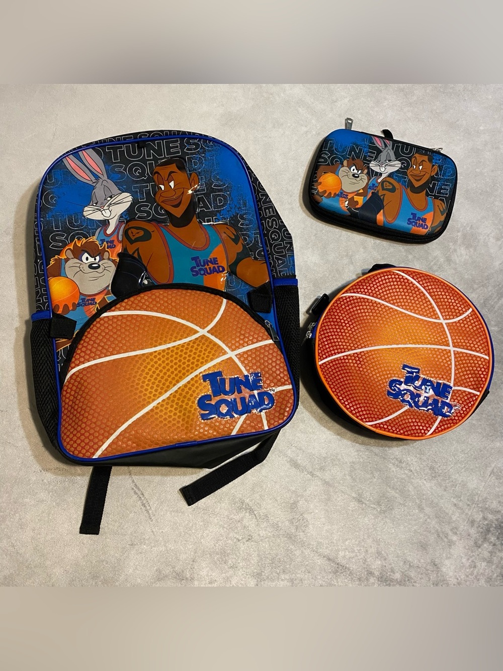Lebron James Tune Squad Kids Senior Backpack Space Jam NBA Basketball Lunch Box
